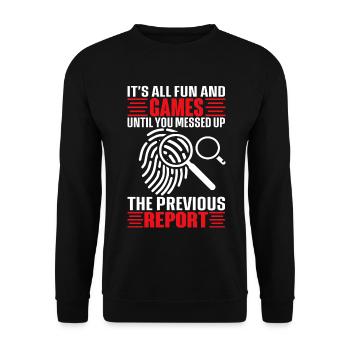 Funny coroner - Unisex Sweatshirt - black - Front - Alina (178cm) & Michal (187cm)