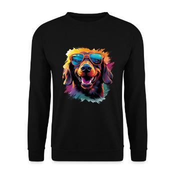 Dackel Hund für einen Hundebesitzer Dackel - Unisex Pullover - Schwarz - Vorne - Alina (178cm) & Michal (187cm)