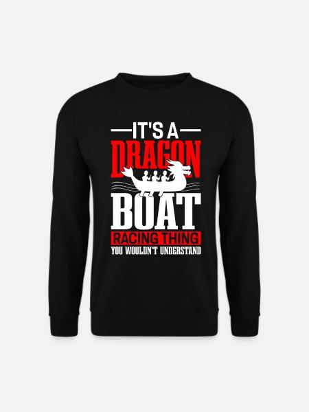 Lustiges Drachenbootrennen würde ich nicht versteh - Unisex Pullover - Schwarz