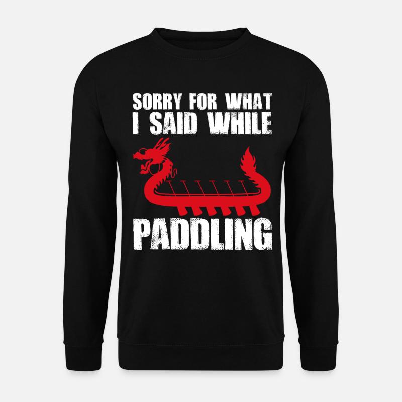 Lustiges Drachenboot-Rennpaddel - Unisex Pullover - Schwarz