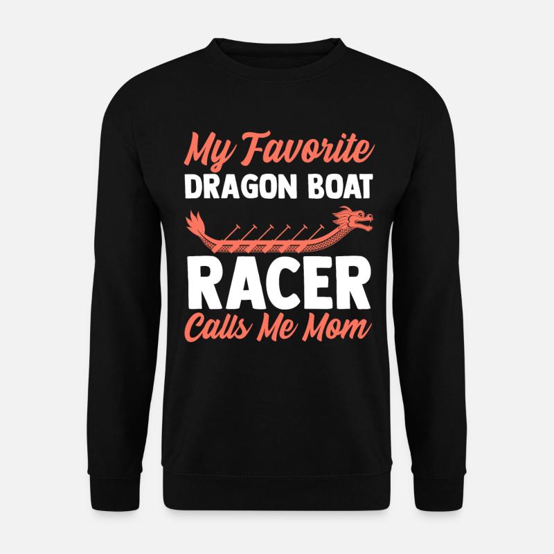 Lustiger Lieblings-Drachenboot-Rennfahrer nennt mi - Unisex Pullover - Schwarz