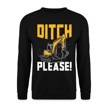Funny Excavator Driver Heavy Equipment HEO - Unisex Sweatshirt - black - Front - Alina (178cm) & Michal (187cm)