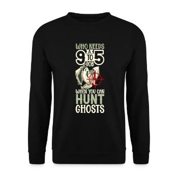 Hunting ghosts - ghost hunters - Unisex Sweatshirt - black - Front - Alina (178cm) & Michal (187cm)