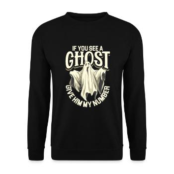If You See a Ghost - Ghostbusters - Unisex Sweatshirt - black - Front - Alina (178cm) & Michal (187cm)