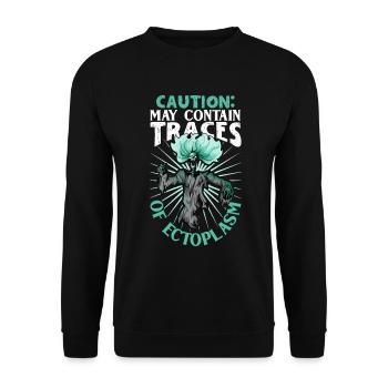 May contain traces of ectoplasm - ghost hunting - Unisex Sweatshirt - black - Front - Alina (178cm) & Michal (187cm)