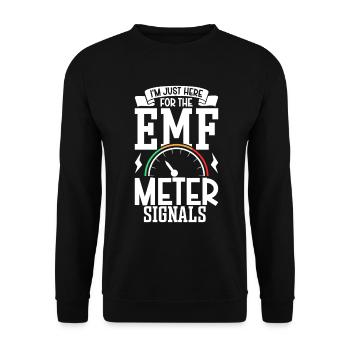 Signaux des compteurs EMF - SOS Fantômes - Sweat-shirt Unisexe - noir - Devant - Alina (178cm) & Michal (187cm)