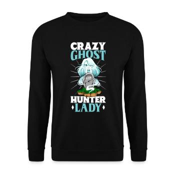 Crazy Ghostbusters Lady - Unisex Sweatshirt - black - Front - Alina (178cm) & Michal (187cm)