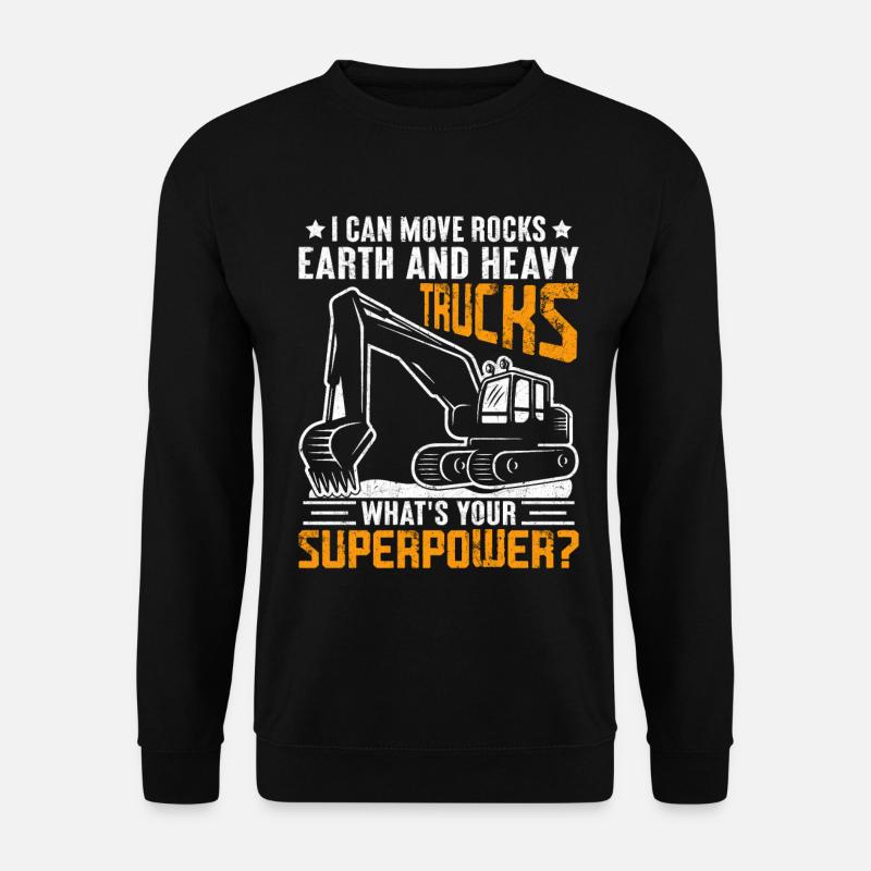 Lustiger Baggerführer HEO - Unisex Pullover - Schwarz