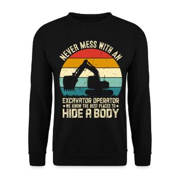Drôle de HEO - Sweat-shirt Unisexe - noir - Devant - Alina (178cm) & Michal (187cm)