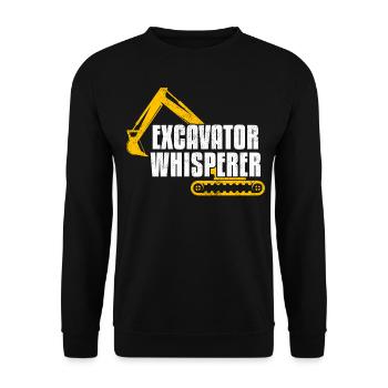 Drôle de conducteur d’excavatrice machinerie lourde - Sweat-shirt Unisexe - noir - Devant - Alina (178cm) & Michal (187cm)