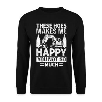 Drôle de pilote de pelle HEO - Sweat-shirt Unisexe - noir - Devant - Alina (178cm) & Michal (187cm)
