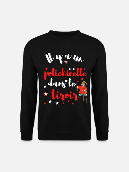 Polichinelle dans le Tiroir - Sweat-shirt Unisexe - noir