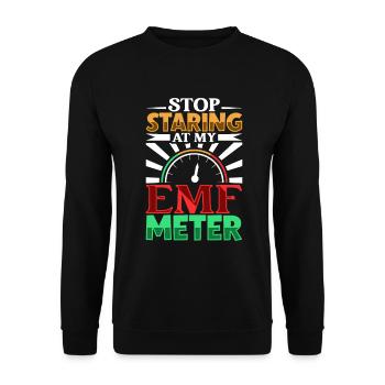 Don't stare at my EMF meter - ghostbusters - Unisex Sweatshirt - black - Front - Alina (178cm) & Michal (187cm)