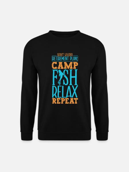 Pläne für den Ruhestand - Camping und Fischen - Unisex Pullover - Schwarz