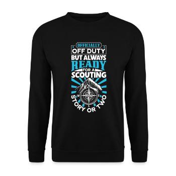 Officially Retired - Scout Supervisor - Unisex Sweatshirt - black - Front - Alina (178cm) & Michal (187cm)