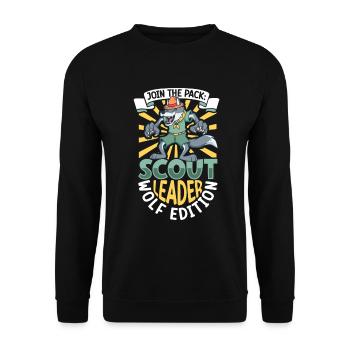 Wolf - Boy Scout Teacher - Unisex Sweatshirt - black - Front - Alina (178cm) & Michal (187cm)