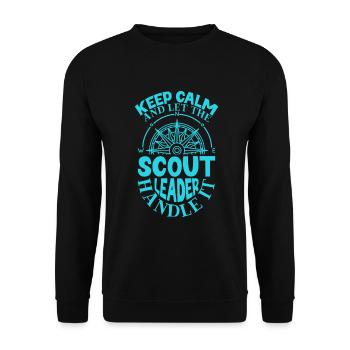 Stay calm - that's what the scout teacher does - Unisex Sweatshirt - black - Front - Alina (178cm) & Michal (187cm)