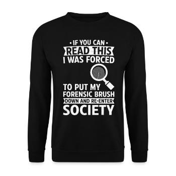 Funny coroner - Unisex Sweatshirt - black - Front - Alina (178cm) & Michal (187cm)