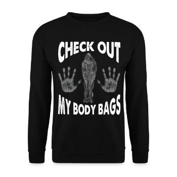 Funny Forensic Scientist Science Investigator - Unisex Sweatshirt - black - Front - Alina (178cm) & Michal (187cm)