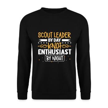 Knot Expert - Scout Supervisor - Unisex Sweatshirt - black - Front - Alina (178cm) & Michal (187cm)