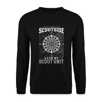 Outside with the scout group - Scouts - Unisex Sweatshirt - black - Front - Alina (178cm) & Michal (187cm)