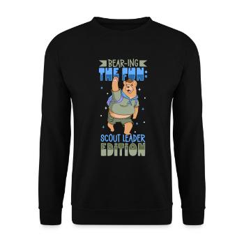 Bear - Scout Instructor - Unisex Sweatshirt - black - Front - Alina (178cm) & Michal (187cm)