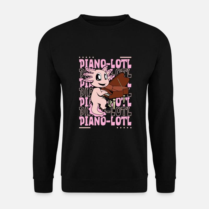 Pianolotl - Axolotl au piano - Sweat-shirt Unisexe - noir