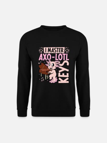 Axolotl on piano - Unisex Sweatshirt - black