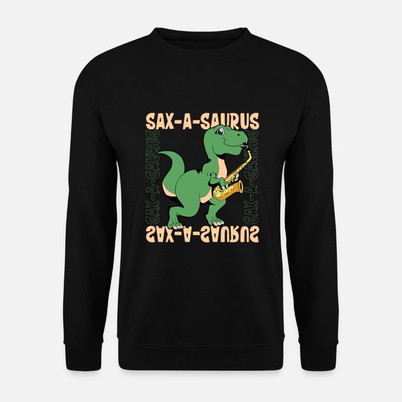 Sax-A-Saurus - TREX on saxophone - Unisex Sweatshirt - black