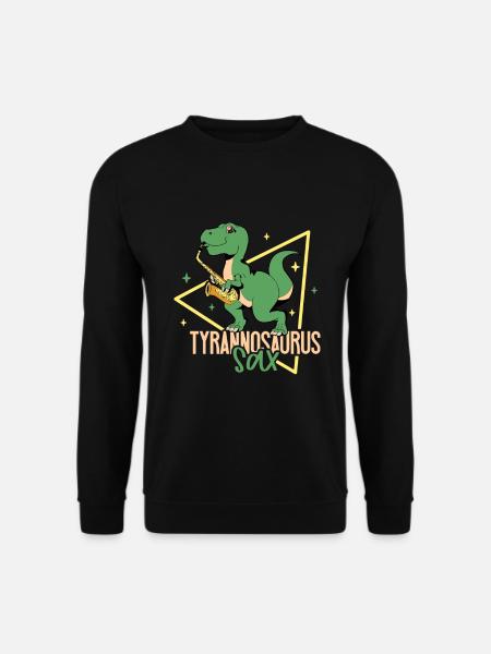 Tyrannosaurus Sax - TREX am Saxophon - Unisex Pullover - Schwarz