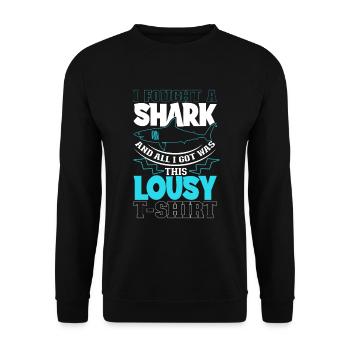 J’étais aux prises avec une attaque de requin - Sweat-shirt Unisexe - noir - Devant - Alina (178cm) & Michal (187cm)