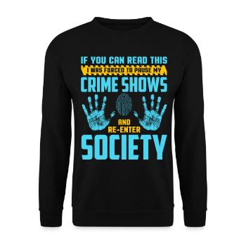 Drôle de scientifique médico-légal - Sweat-shirt Unisexe - noir - Devant - Alina (178cm) & Michal (187cm)