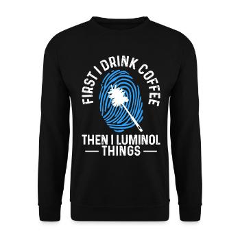 Drôle de scientifique médico-légal - Sweat-shirt Unisexe - noir - Devant - Alina (178cm) & Michal (187cm)