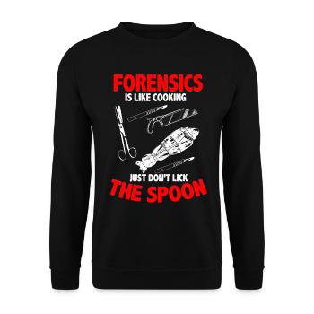 Funny coroner - Unisex Sweatshirt - black - Front - Alina (178cm) & Michal (187cm)