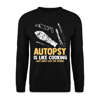 Funny coroner - Unisex Sweatshirt - black - Front - Alina (178cm) & Michal (187cm)