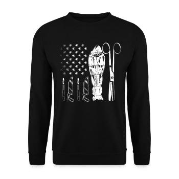 Forensischer Wissenschaftler Wissenschaftlicher Er - Unisex Pullover - Schwarz - Vorne - Alina (178cm) & Michal (187cm)