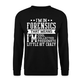 Lustig Forensischer Wissenschaftler Wissenschaft - Unisex Pullover - Schwarz - Vorne - Alina (178cm) & Michal (187cm)