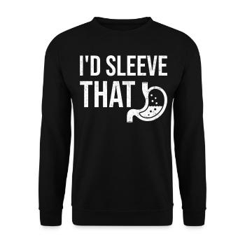 Funny gastric sleeve bypass surgery bariatrics - Unisex Sweatshirt - black - Front - Alina (178cm) & Michal (187cm)