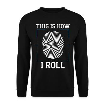 Drôle d’enquêteur scientifique médico-légal - Sweat-shirt Unisexe - noir - Devant - Alina (178cm) & Michal (187cm)