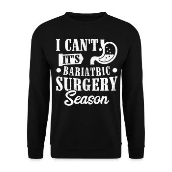 Funny stomach - Unisex Sweatshirt - black - Front - Alina (178cm) & Michal (187cm)