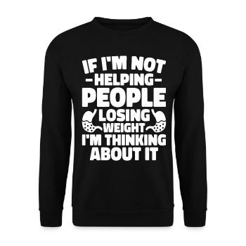 Funny gastric bypass surgery Bariatrics - Unisex Sweatshirt - black - Front - Alina (178cm) & Michal (187cm)