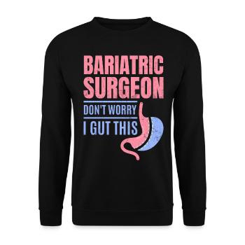 Funny stomach - Unisex Sweatshirt - black - Front - Alina (178cm) & Michal (187cm)