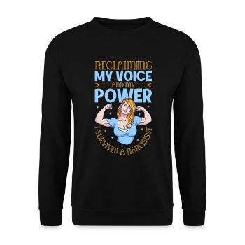 Strong Again - Survivants du narcissisme - Sweat-shirt Unisexe - noir - Devant - Alina (178cm) & Michal (187cm)