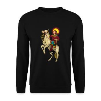 Slavic god Chors - Unisex Sweatshirt - black - Front - Alina (178cm) & Michal (187cm)