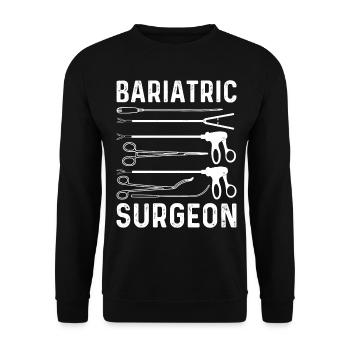 Funny stomach surgeries - Unisex Sweatshirt - black - Front - Alina (178cm) & Michal (187cm)