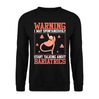 Funny Chirurgie Magen - Unisex Pullover - Schwarz - Vorne - Alina (178cm) & Michal (187cm)