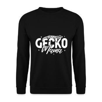 Amoureux des gecko - Gecko Mama - Sweat-shirt Unisexe - noir - Devant - Alina (178cm) & Michal (187cm)