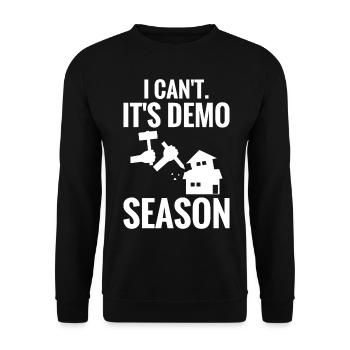 Fun day of house demolition - Unisex Sweatshirt - black - Front - Alina (178cm) & Michal (187cm)