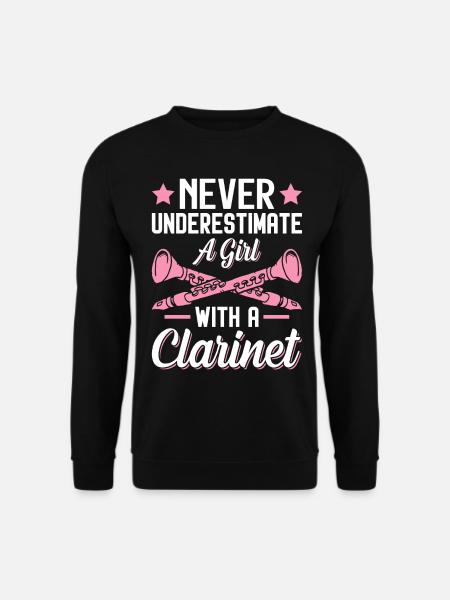 Funny player clarinetist - Unisex Sweatshirt - black