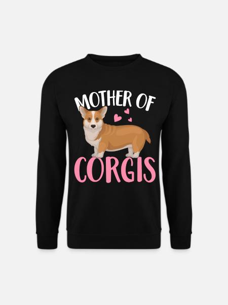 Mutter von Corgis - Unisex Pullover - Schwarz
